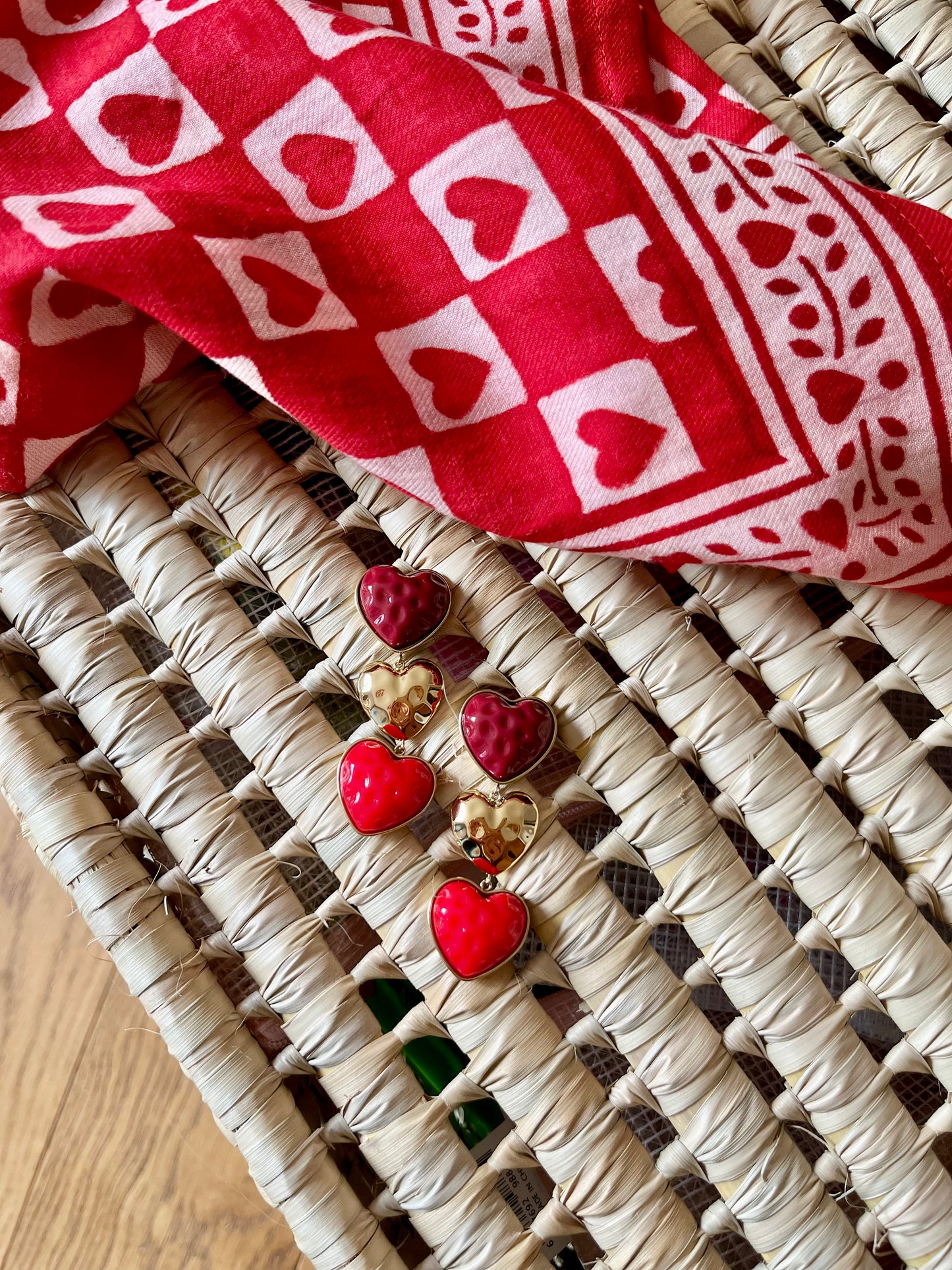 Boucles d'oreilles JACKIE rouges