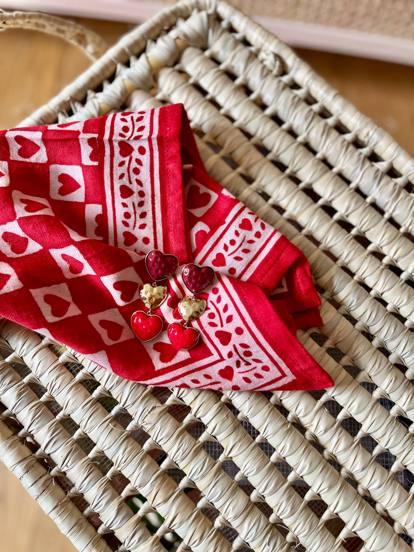 Boucles d'oreilles JACKIE rouges
