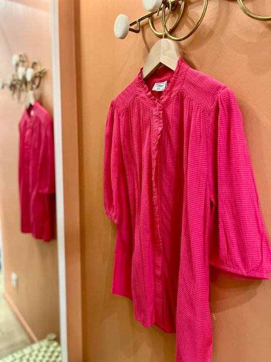 Blouse CANDICE carreaux rose
