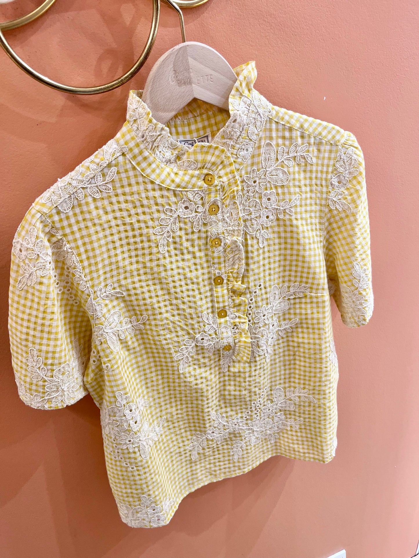 Chemisier JOY vichy jaune