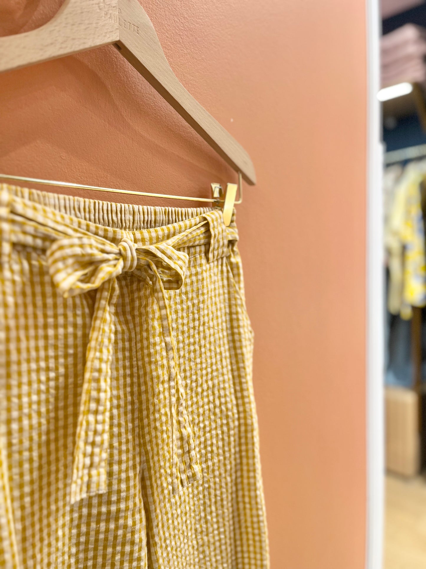 Pantalon VICTOIRE vichy jaune