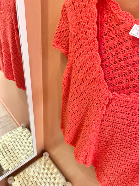 Haut LISA crochet coquelicot