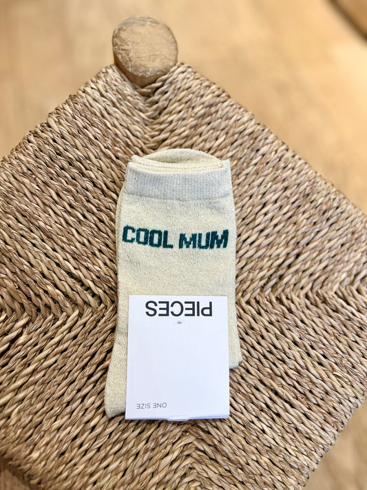 Chaussettes pailletées NOLIA cool mum sables