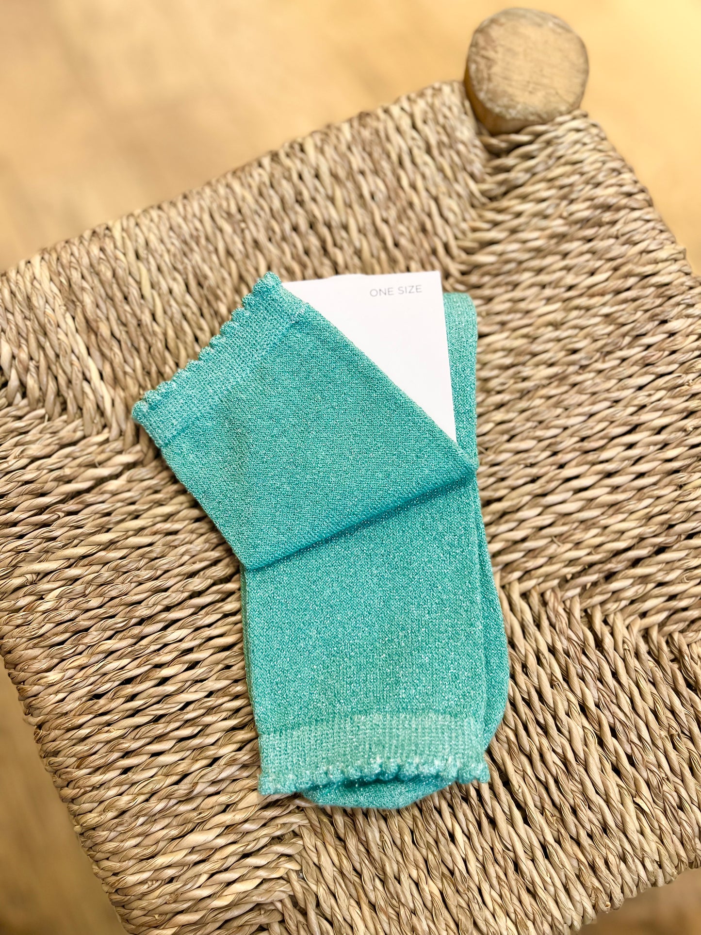 Chaussettes pailletées SEBBY menthe
