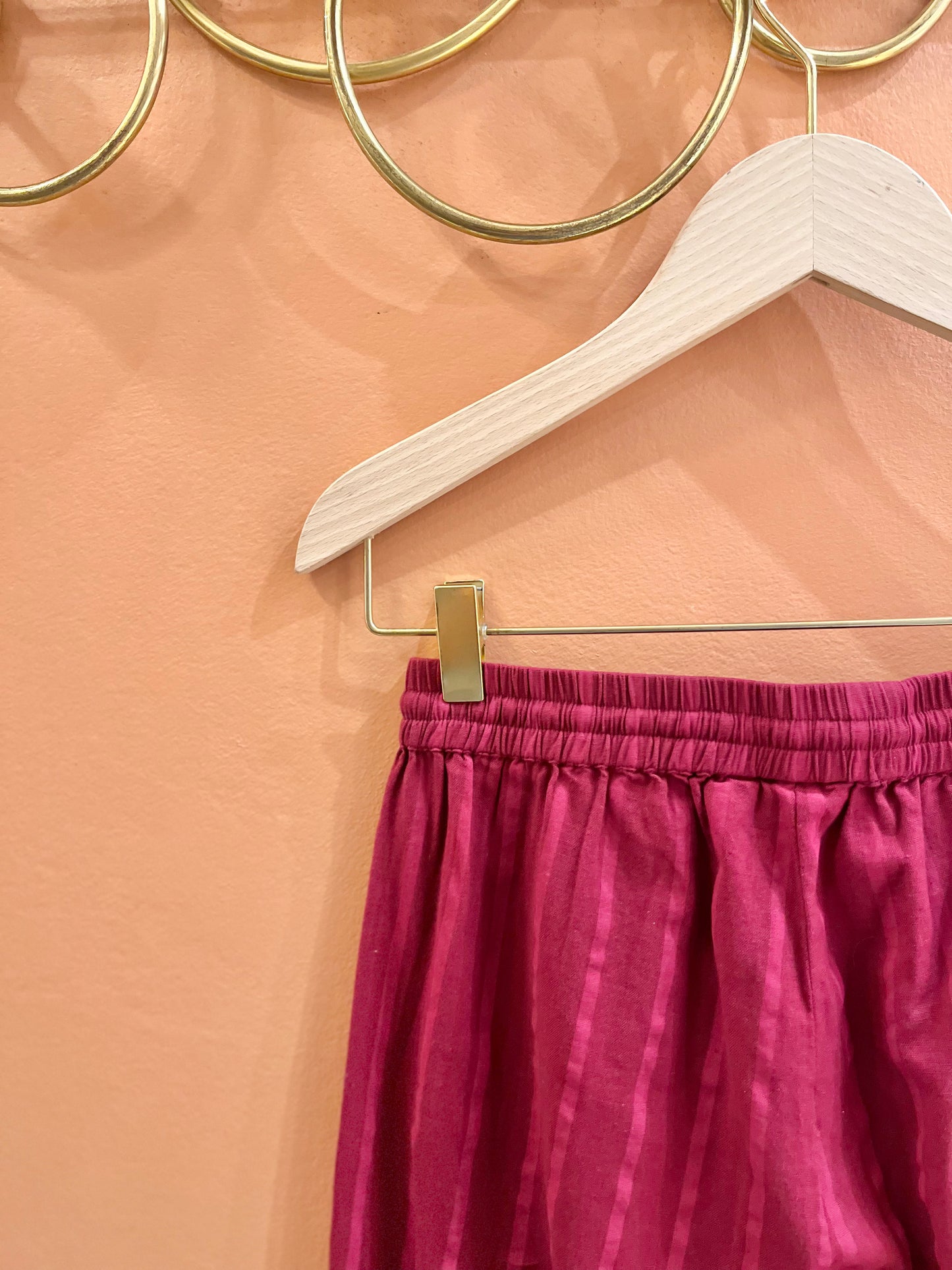 Pantalon BOVIE rayé rose