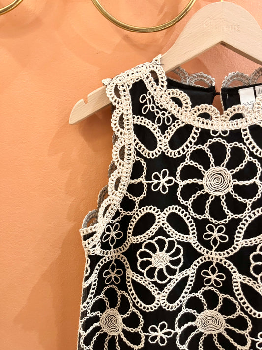 Haut CILIA noir crochet