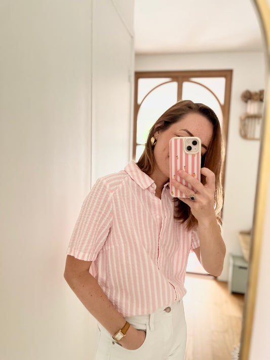 Chemise STINNA rayée rose