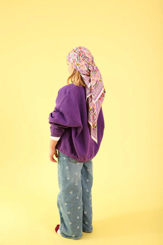 Foulard FLORAL lilas