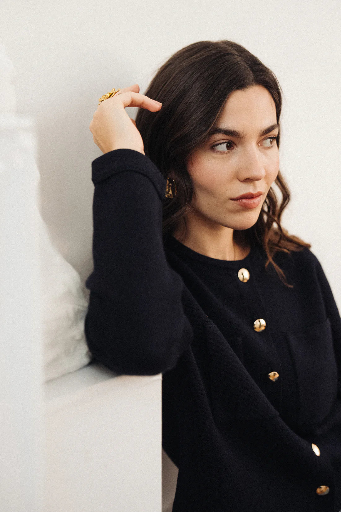 Veste en maille MAGDA marine