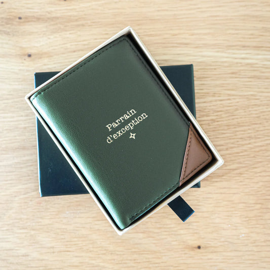 Porte Monnaie PARRAIN D'EXCEPTION vert sapin