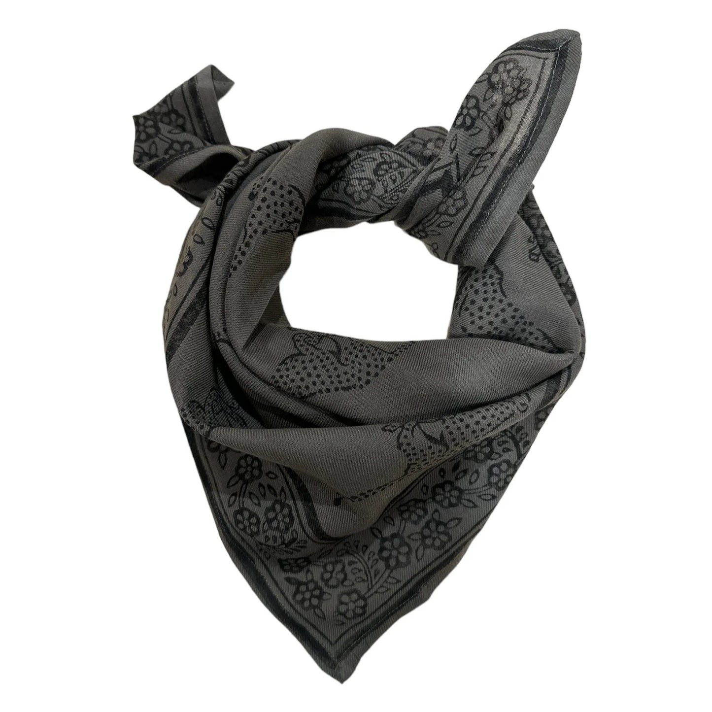 Petit foulard LEO charbon