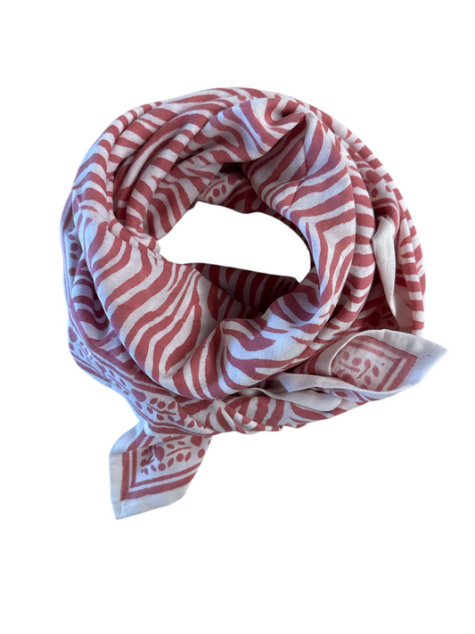 Foulard ZÈBRE rose
