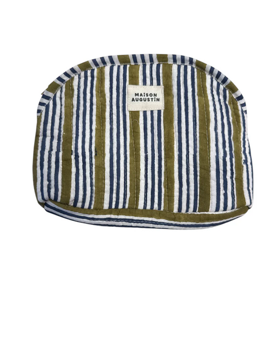 Trousse AUGUSTIN stripe kaki