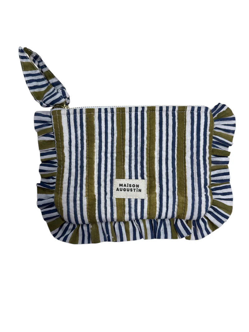 Petite pochette STRIPE kaki