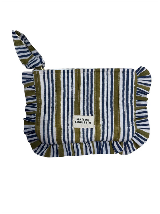 Petite pochette STRIPE kaki