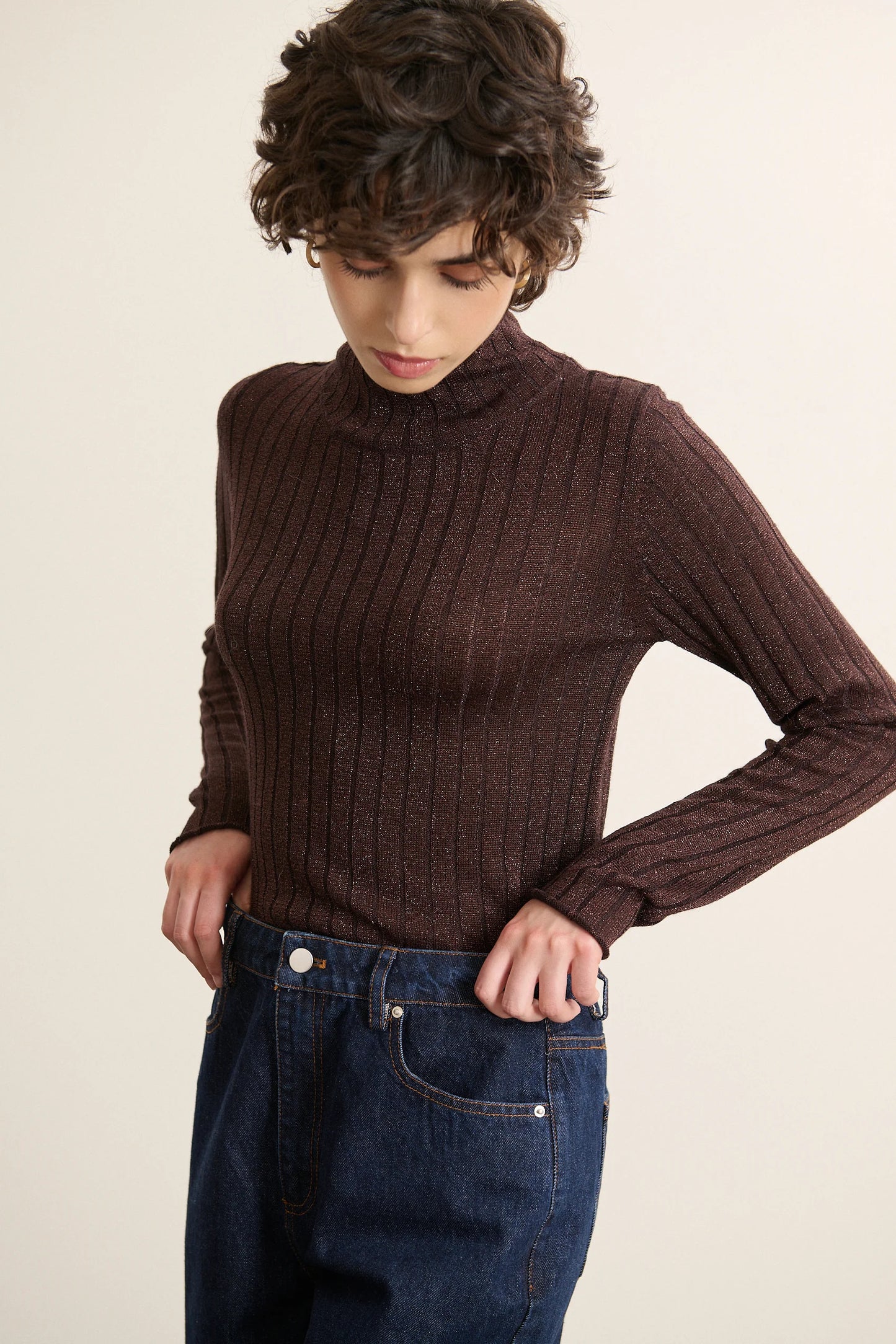 Pull PISTACHE marron