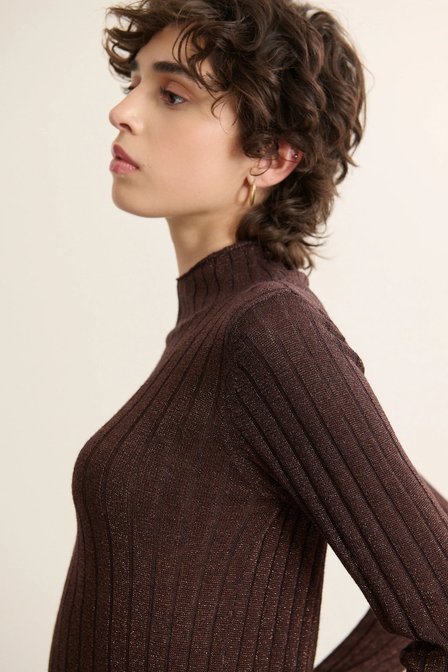 Pull PISTACHE marron