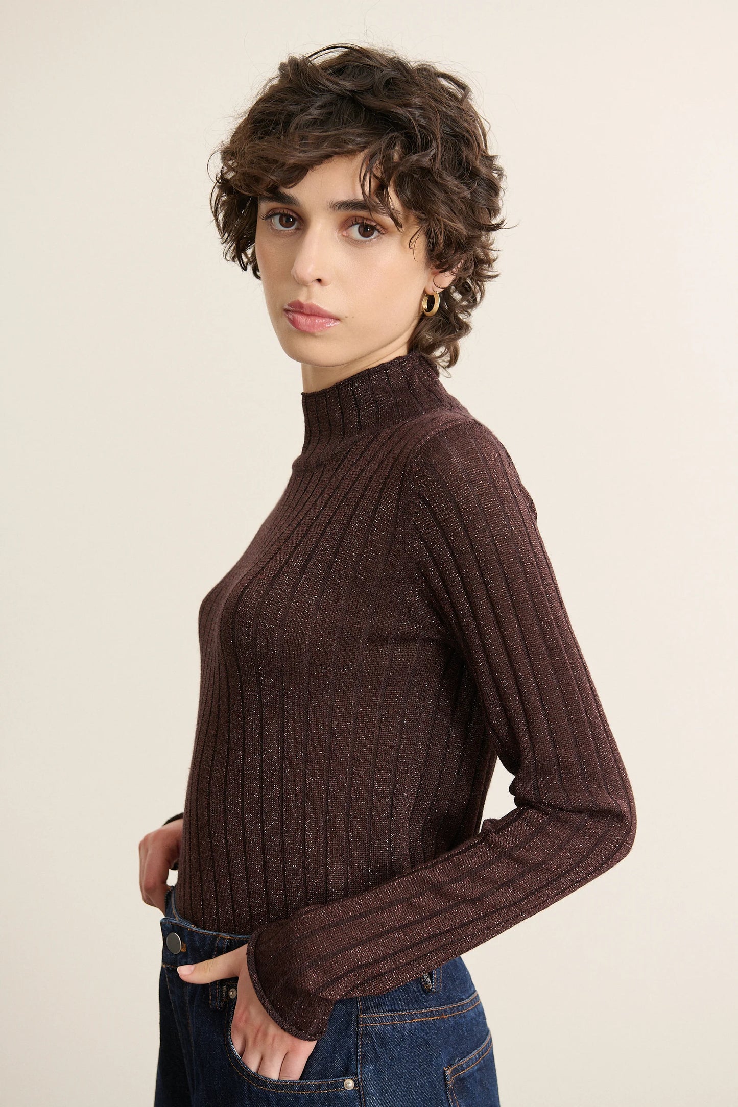 Pull PISTACHE marron