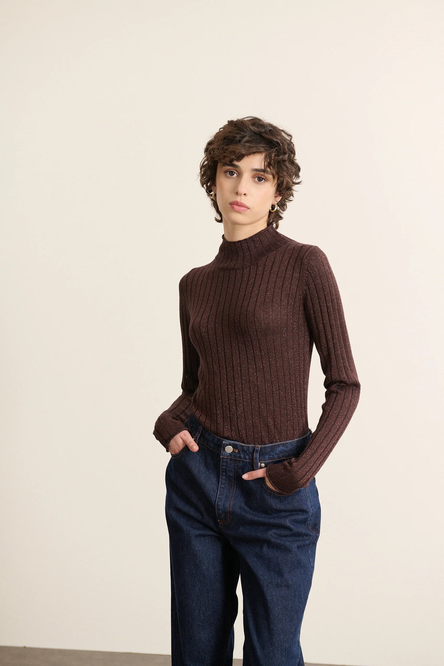 Pull PISTACHE marron