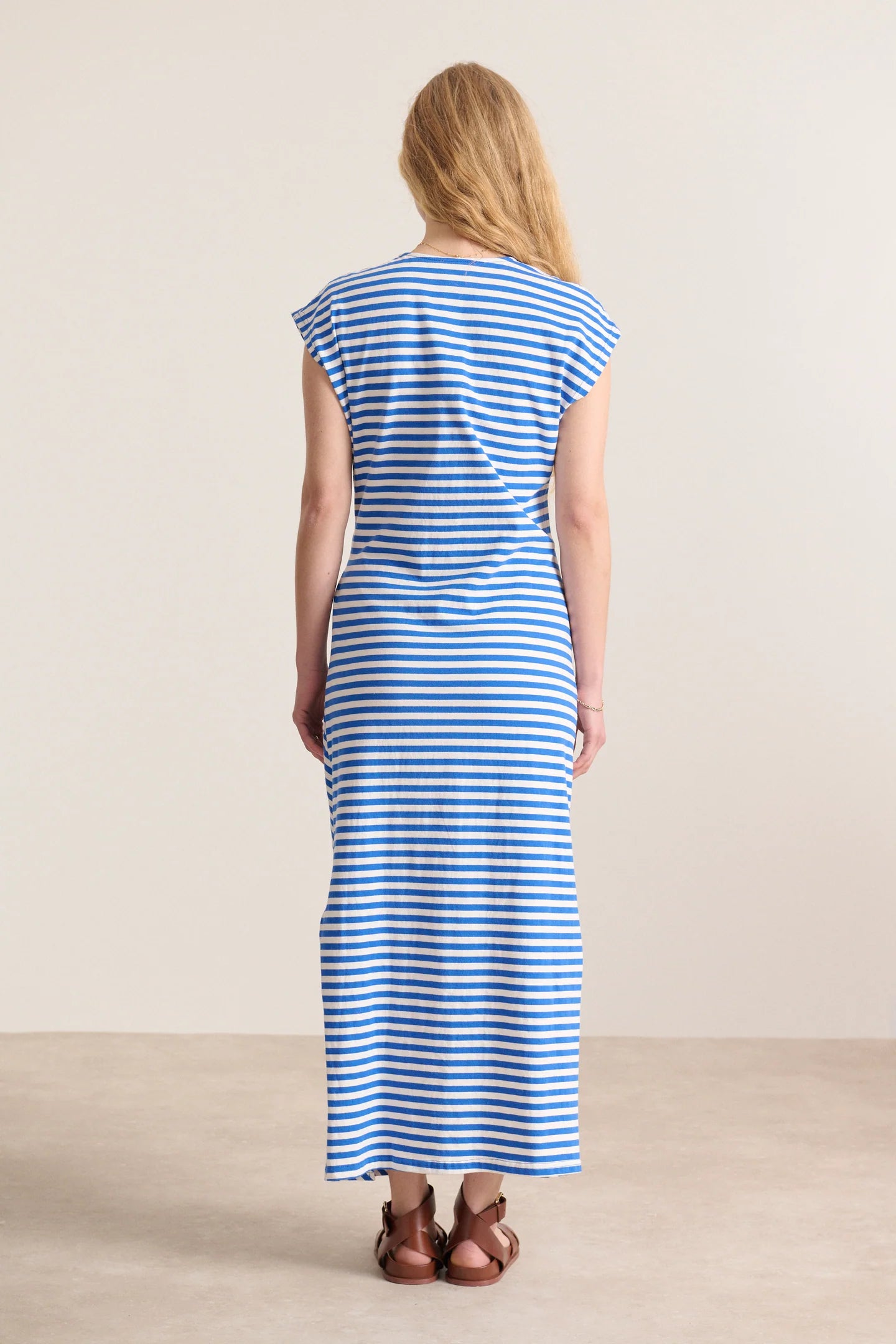 Robe VALENE rayée bleue