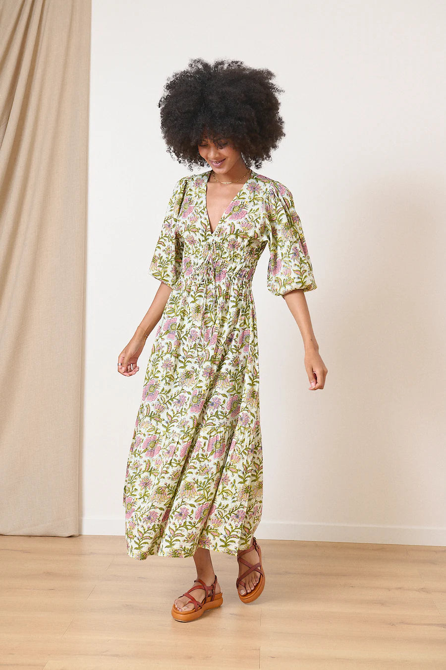 Robe VANINA kaki