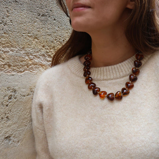 Collier CONSTANCE marron