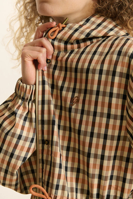 Trench CLOVIS carreaux beige