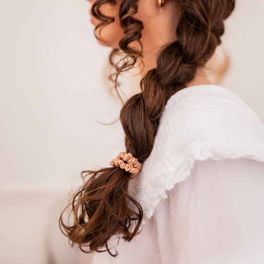 Lot de 2 chouchous soie rose