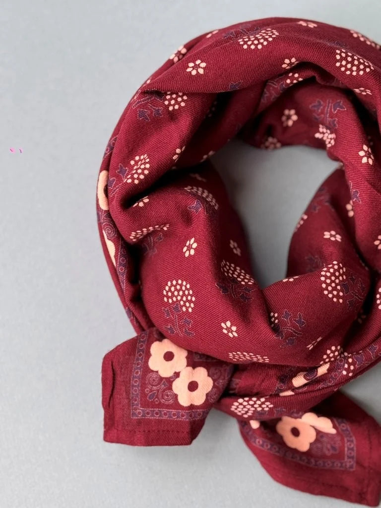 Foulard ANASTASE bordeaux