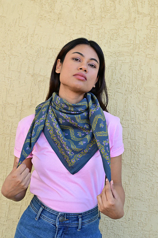 Foulard ANTOINETTE bleu marine
