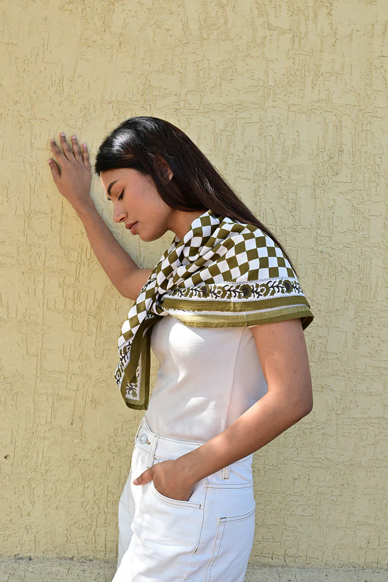 Foulard CHECKS vert
