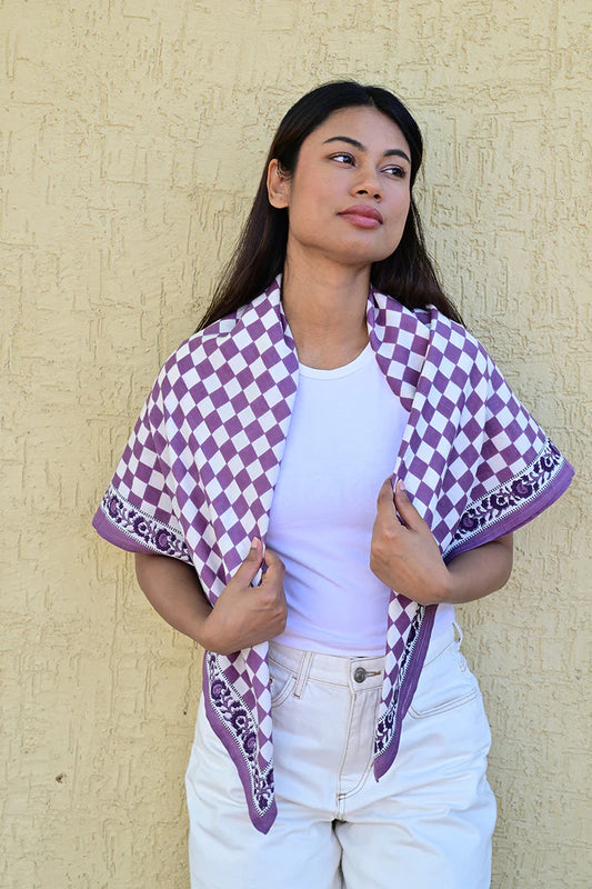 Foulard CHECKS violet