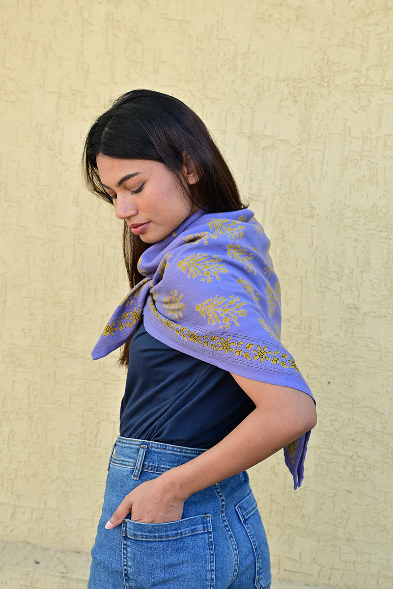 Foulard GALATIE bleu horizon