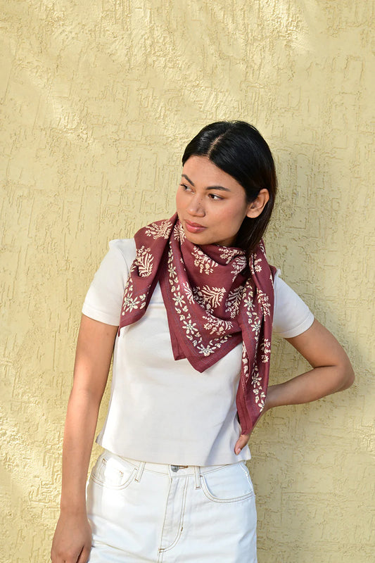 Foulard GALATIE bordeaux