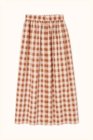 Jupe NEELI carreaux caramel