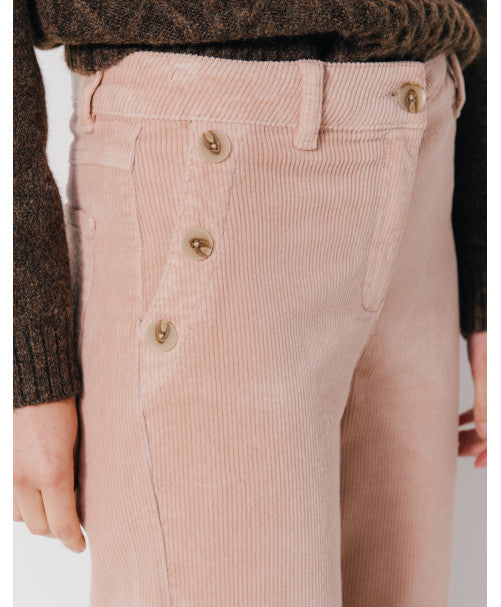 Pantalon RAPHAEL velours rose