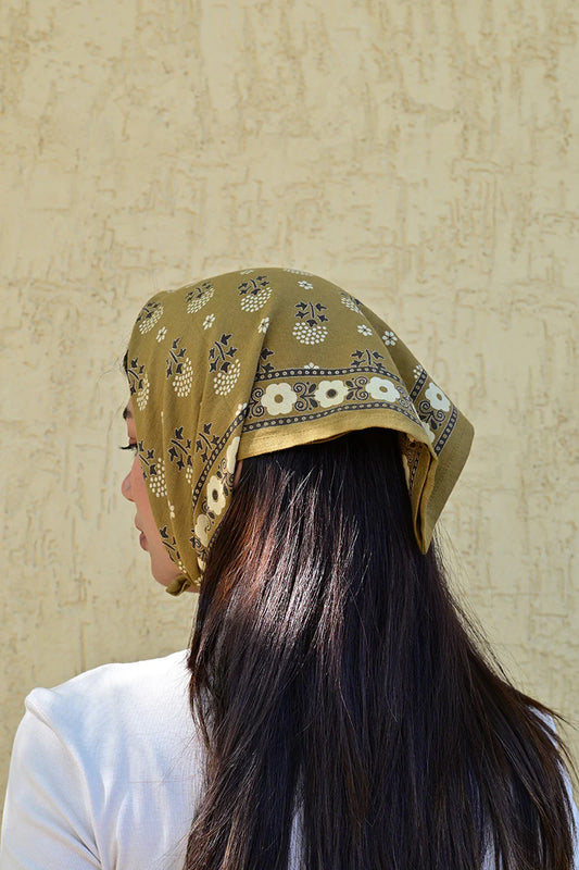 Petit foulard ANASTASE bistre