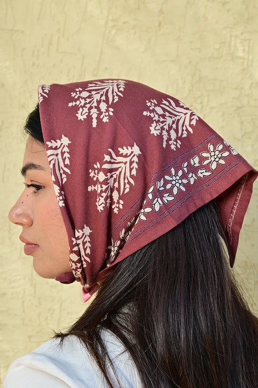 Petit foulard GALATIE bordeaux