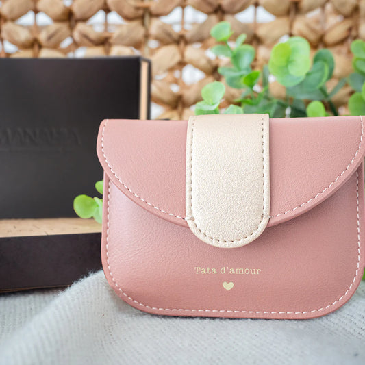 Porte Monnaie TATA D'AMOUR vieux rose