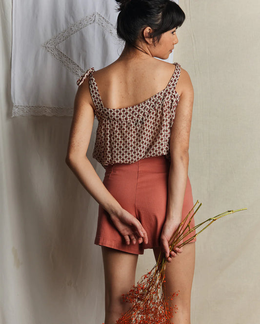 Short COTON denim tuile