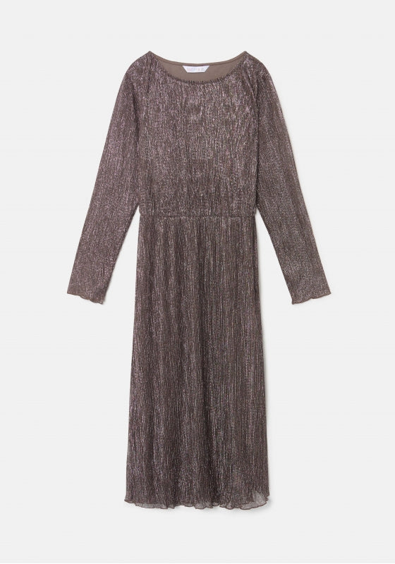 Robe VALENTINA lurex marron