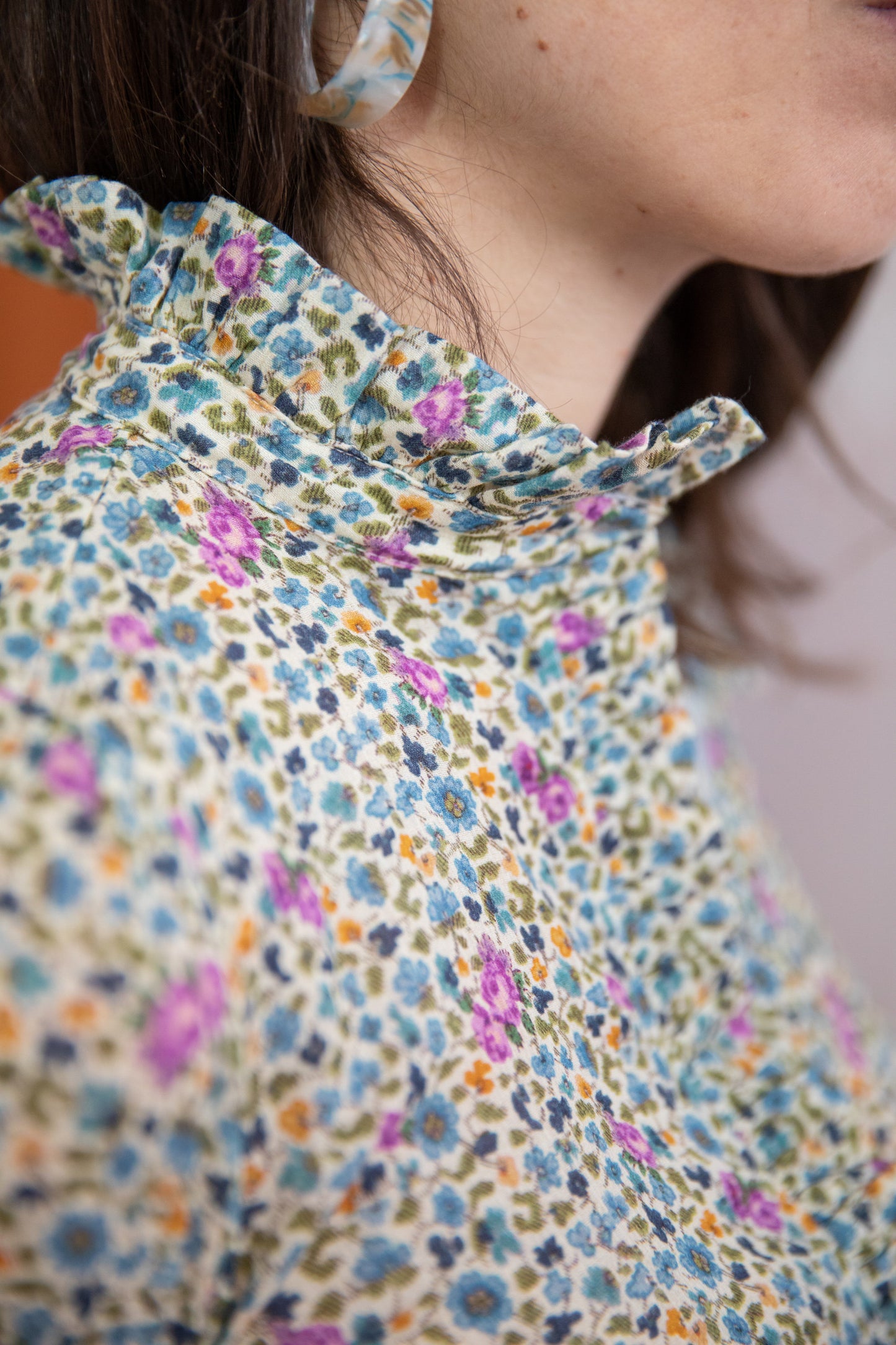 Blouse FEUILLETTE vert rose