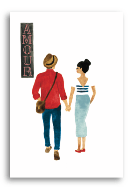 Cartes postales Paris - Julie Flamingo - Comme Paulette