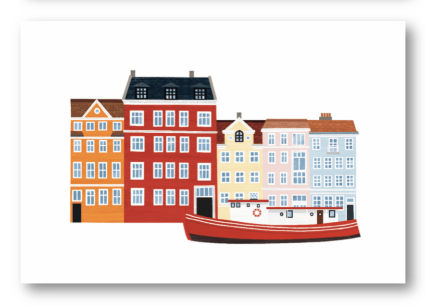 Cartes postales Copenhague - Julie Flamingo - Comme Paulette