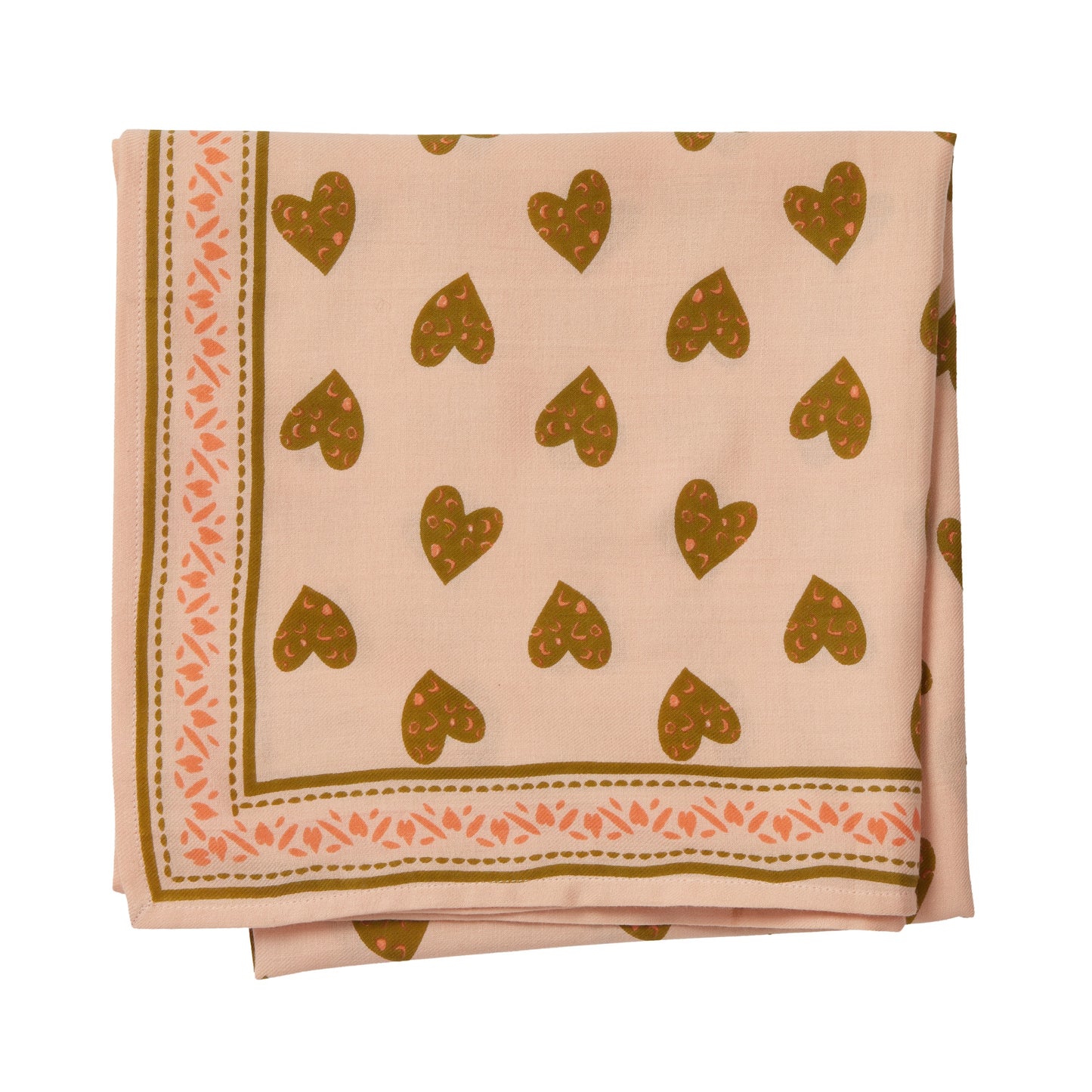 Petit foulard COEUR SAUVAGE rose