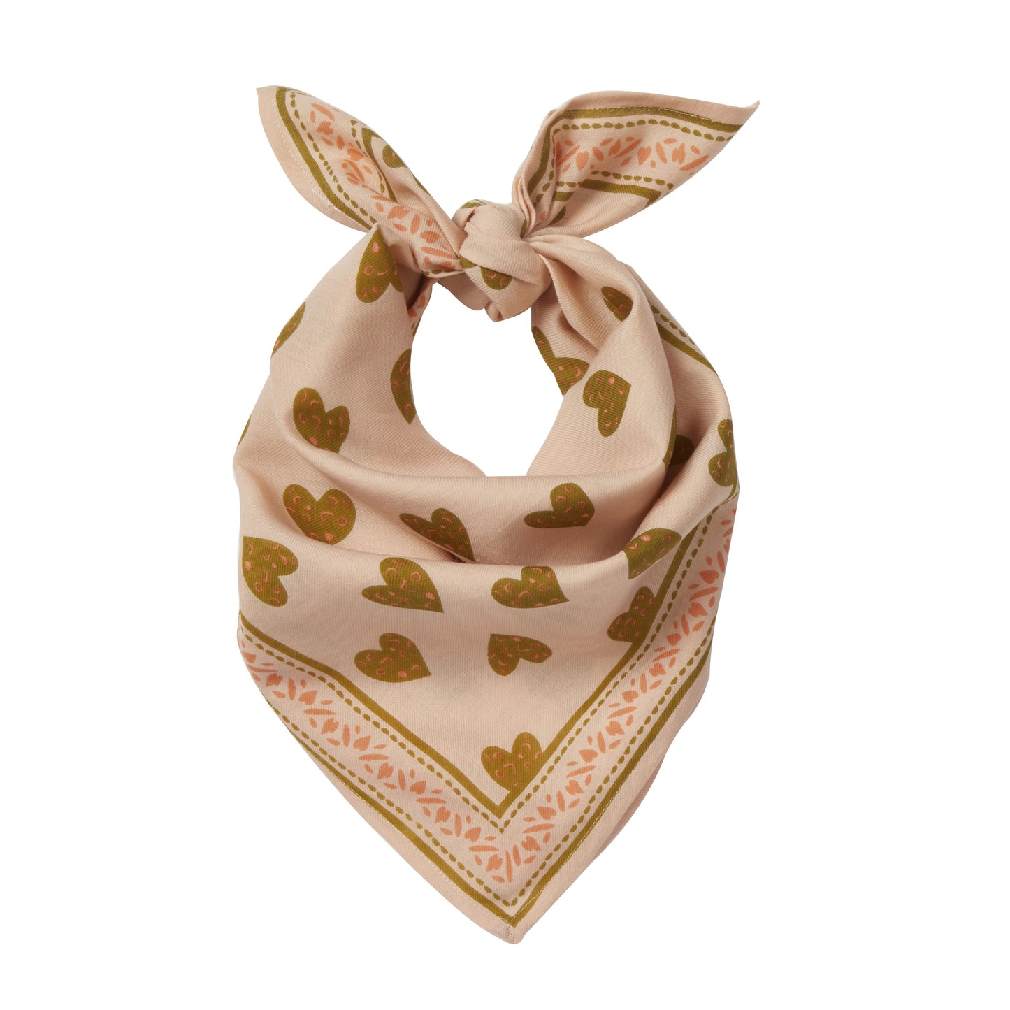 Petit foulard COEUR SAUVAGE rose