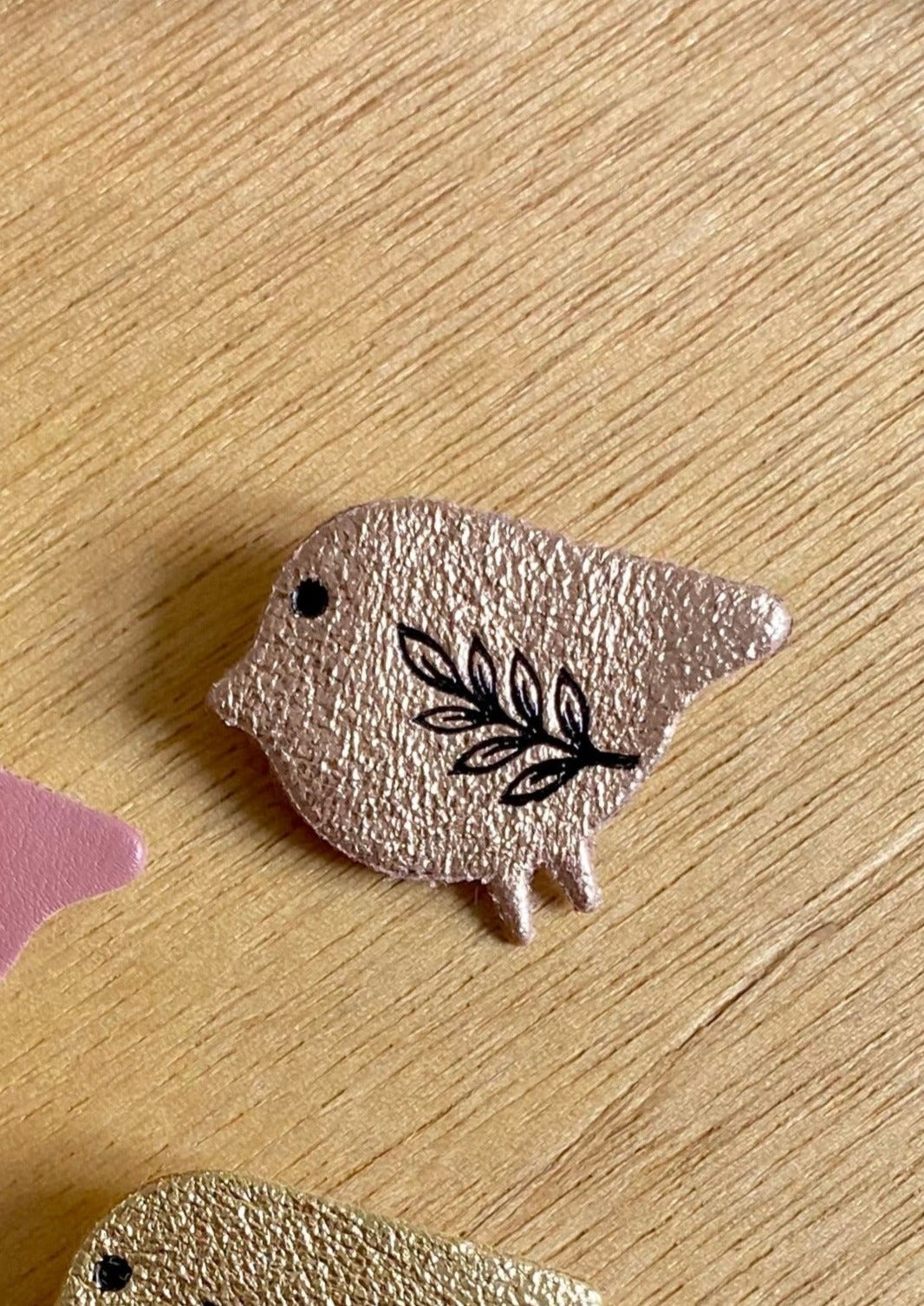 Broche BIRDY rose gold
