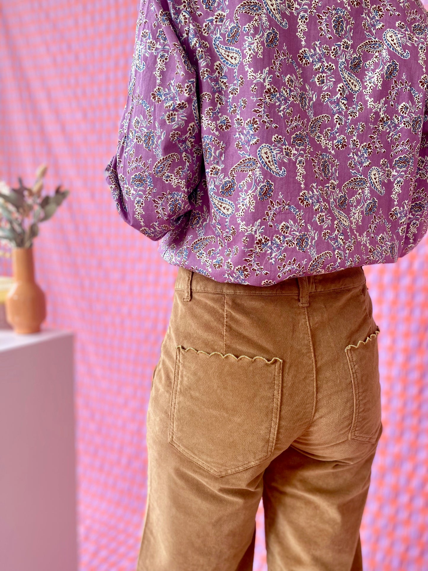 Pantalon FESTON velours noix