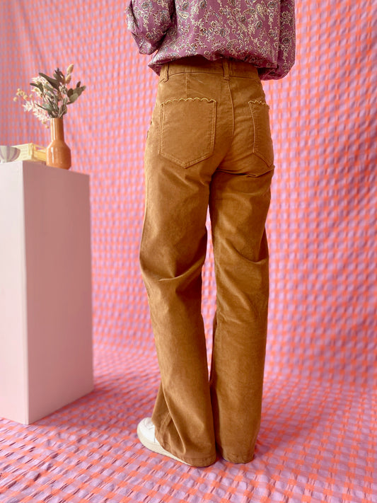 Pantalon FESTON velours noix