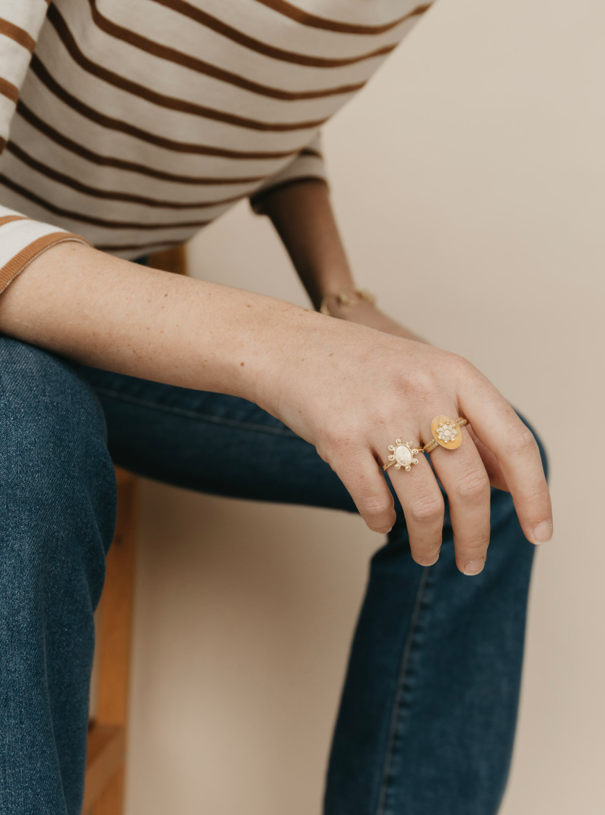 Bague BAREA jaune - Un de ces Quatre - Comme Paulette